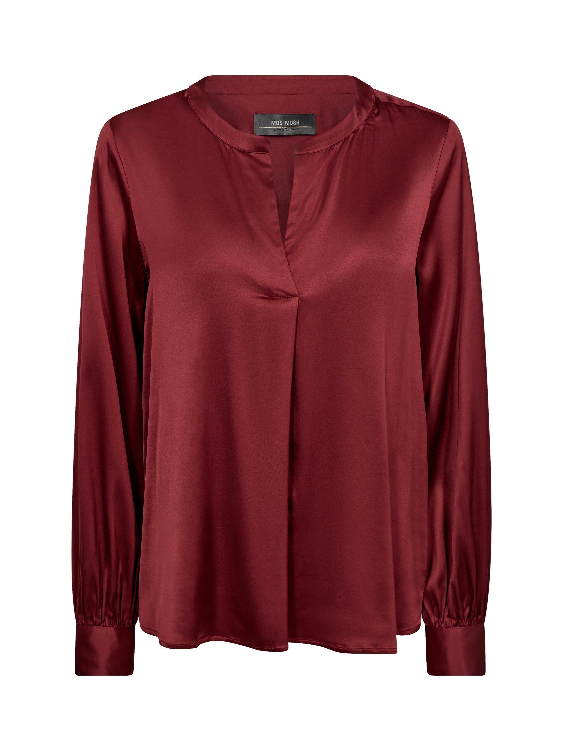 Product image 2 of 3, which shows MOS MOSH Enfa Satin Blouse, Garnet, XS