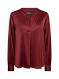 MOS MOSH Enfa Satin Blouse, Garnet