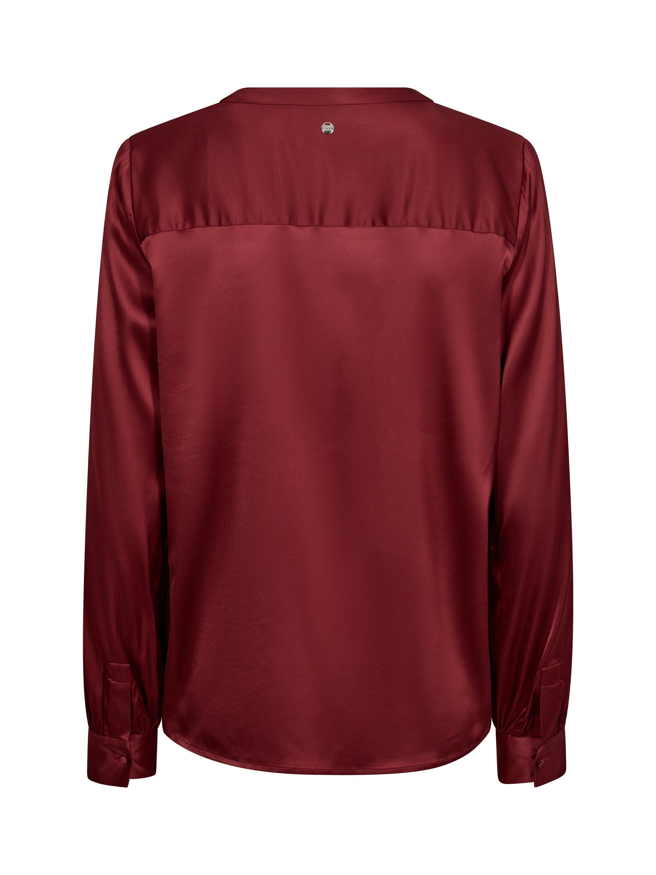 Product image 3 of 3, which shows MOS MOSH Enfa Satin Blouse, Garnet, XS