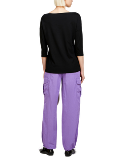 SISLEY Boat Neck T-Shirt - view 2, Black