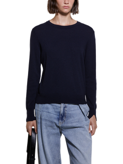SISLEY Crew Neck Jumper, Navy