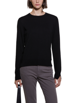 SISLEY Crew Neck Sweater, Black, Black