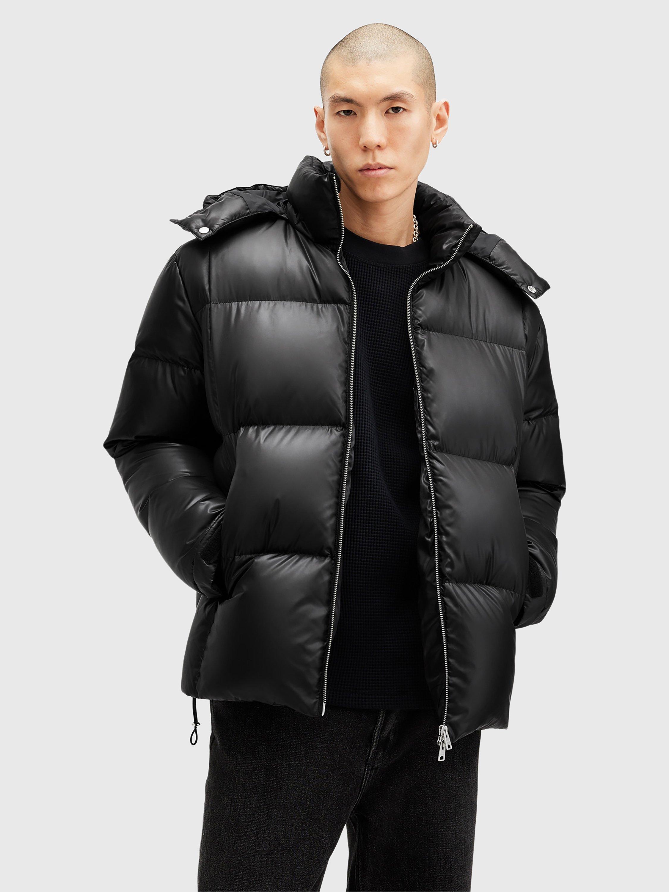 AllSaints Lupin Quilted Puffer Jacket, Faded Black