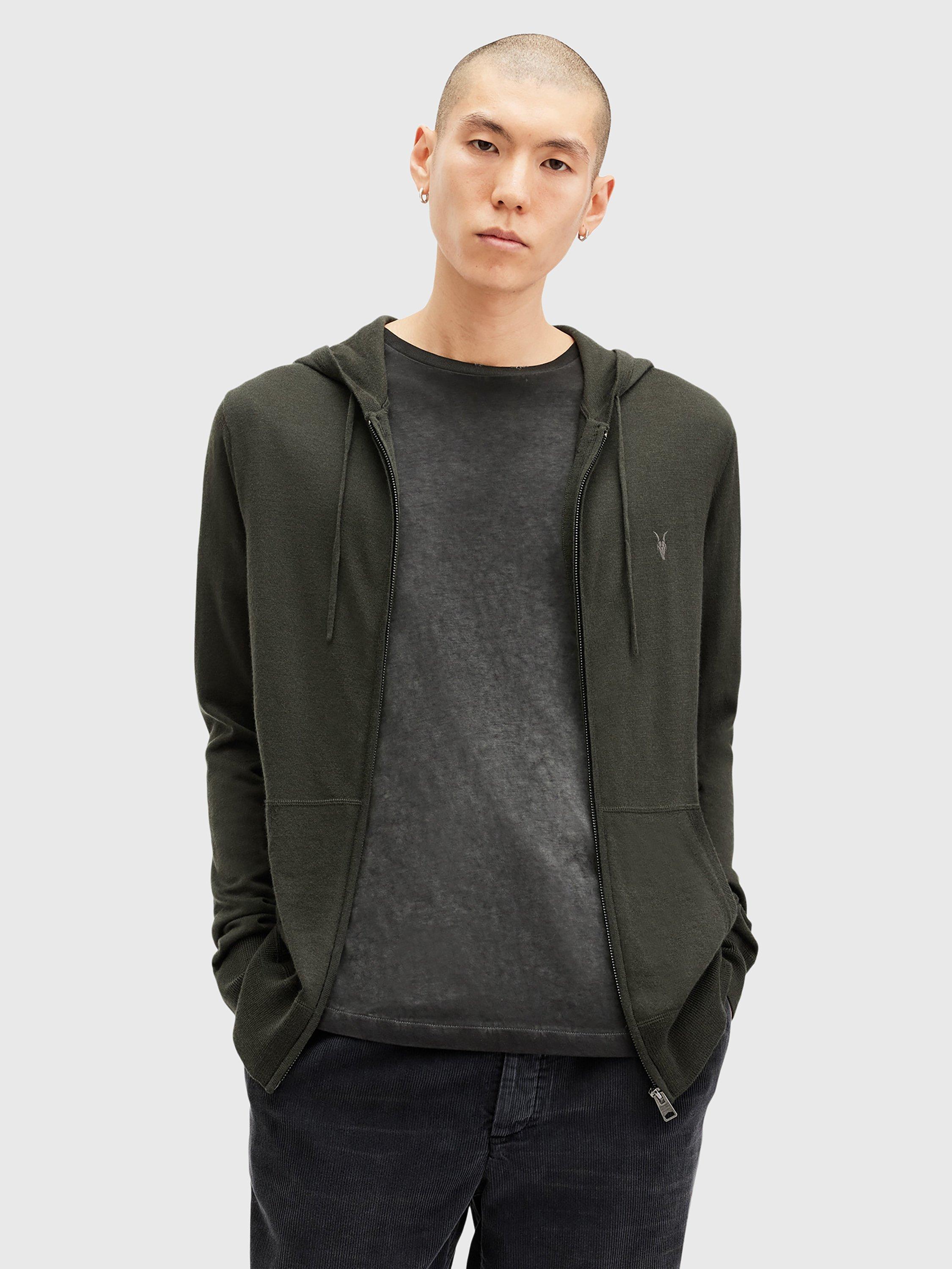 All saints mode merino zip hoody clearance