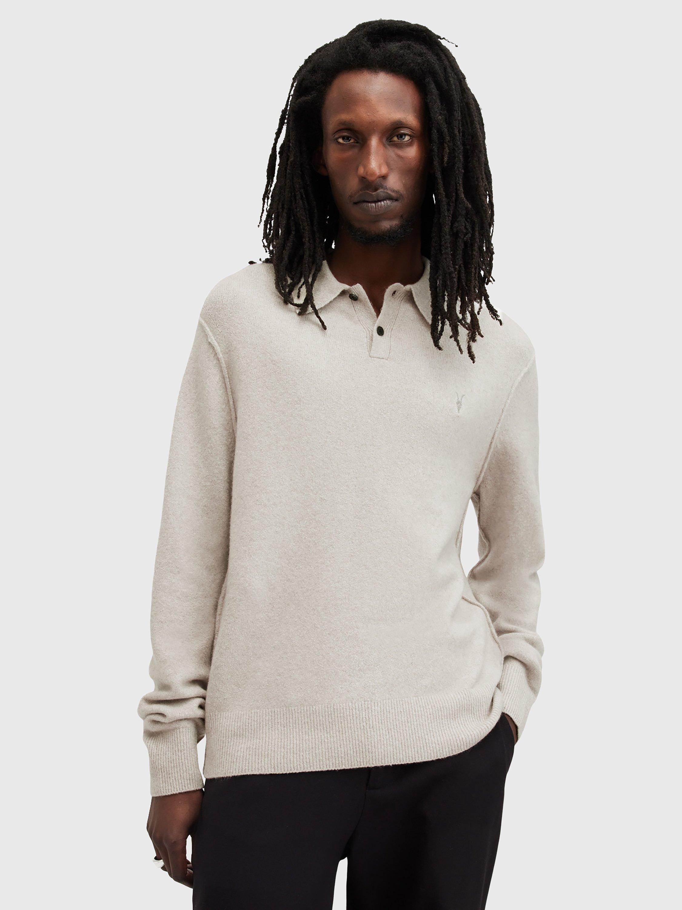 AllSaints Statten Long Sleeve Polo Shirt