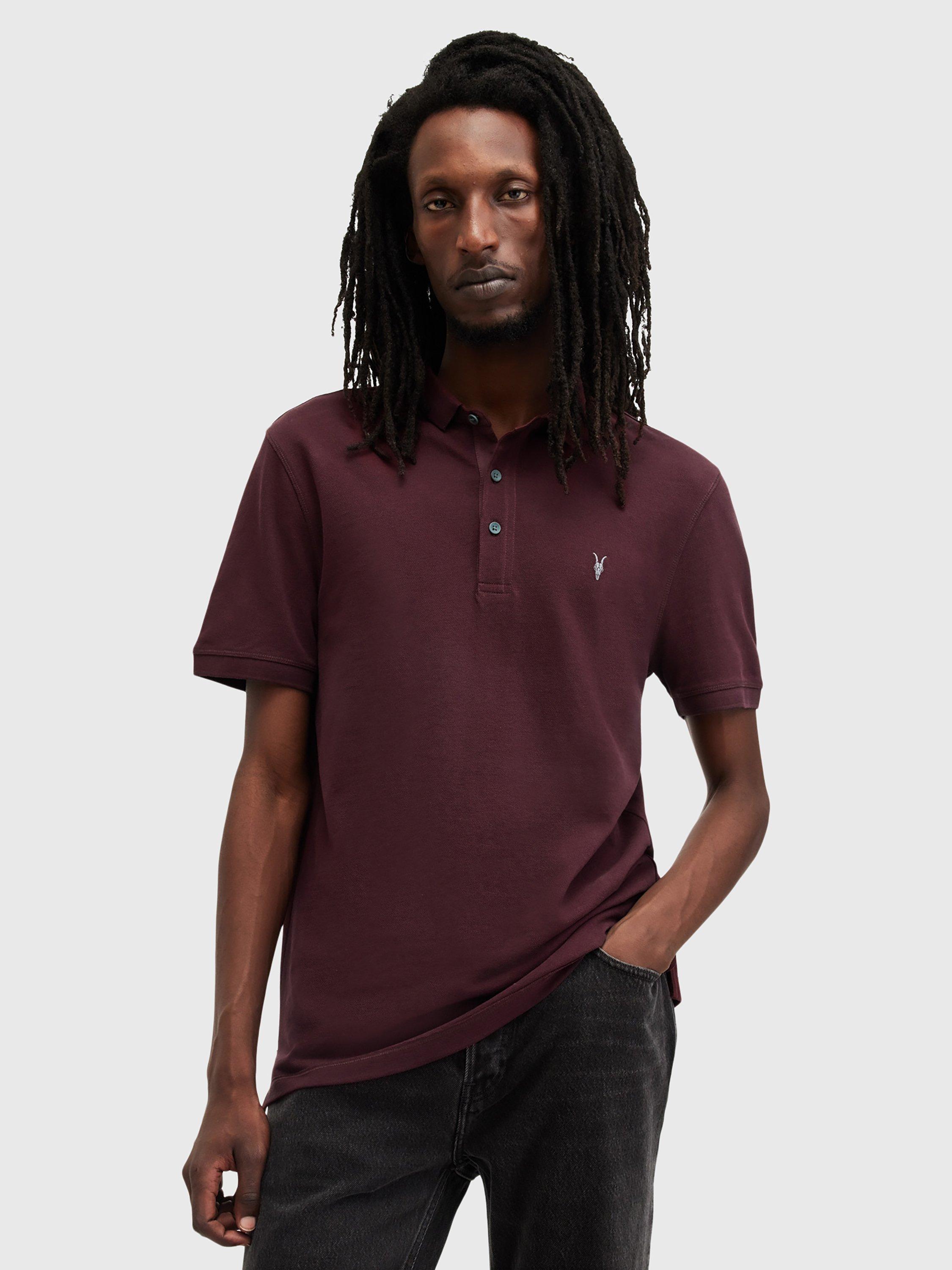 AllSaints Reform Polo Shirt, Mars Red