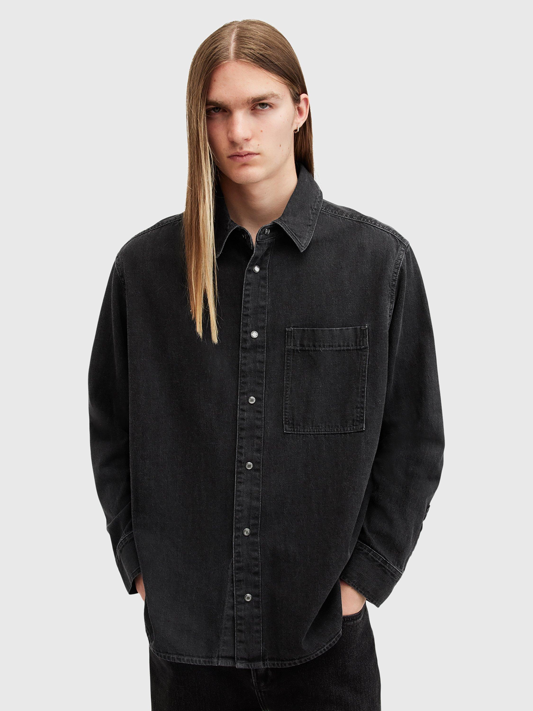 AllSaints Tulhurst Organic Cotton Relaxed Fit Shirt