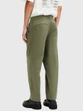 AllSaints Warden Wide Leg Trousers, Faded Khaki Green