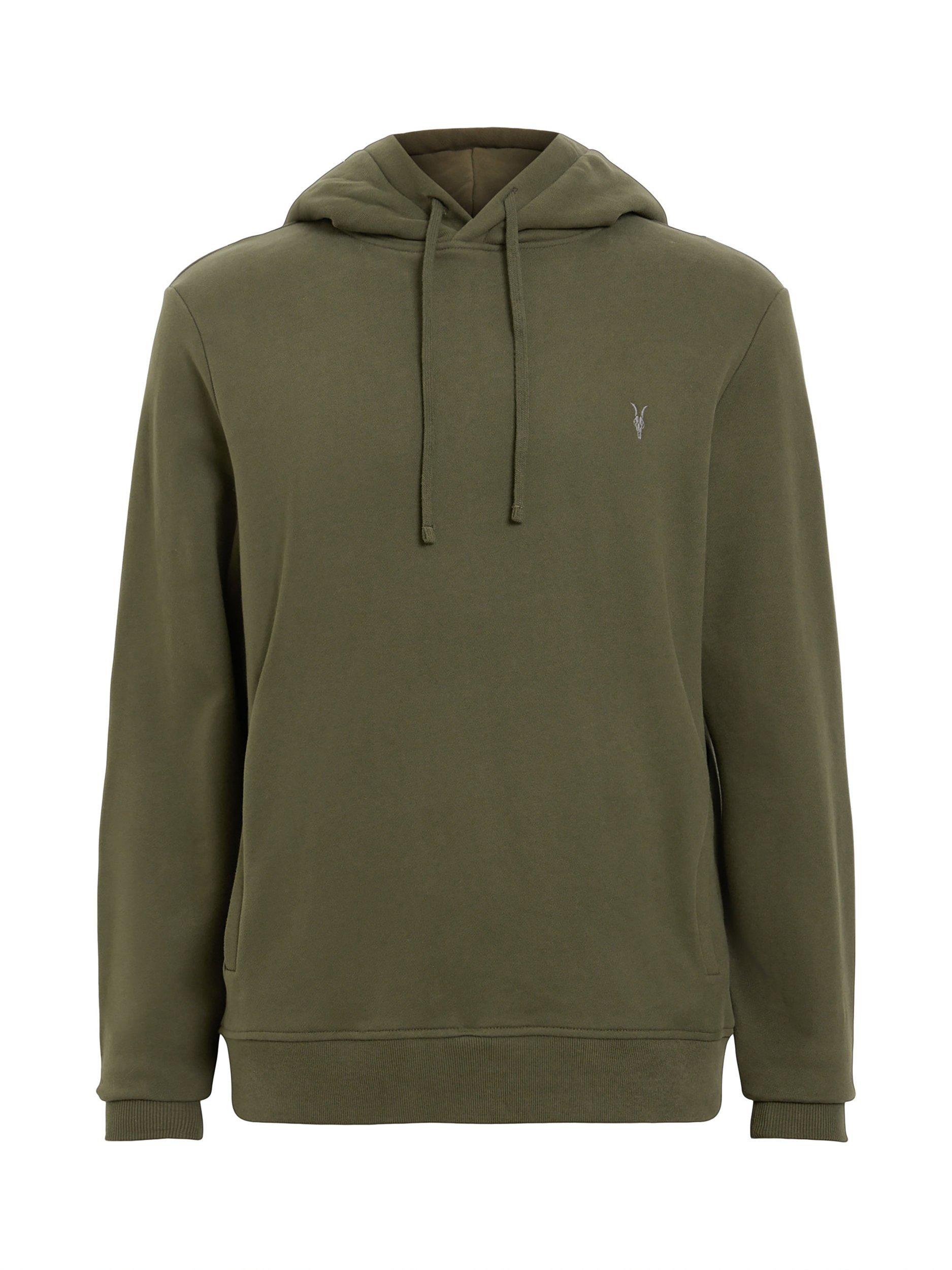 Product image 4 of 7, which shows AllSaints Raven Oth Hoodie, Green, XS