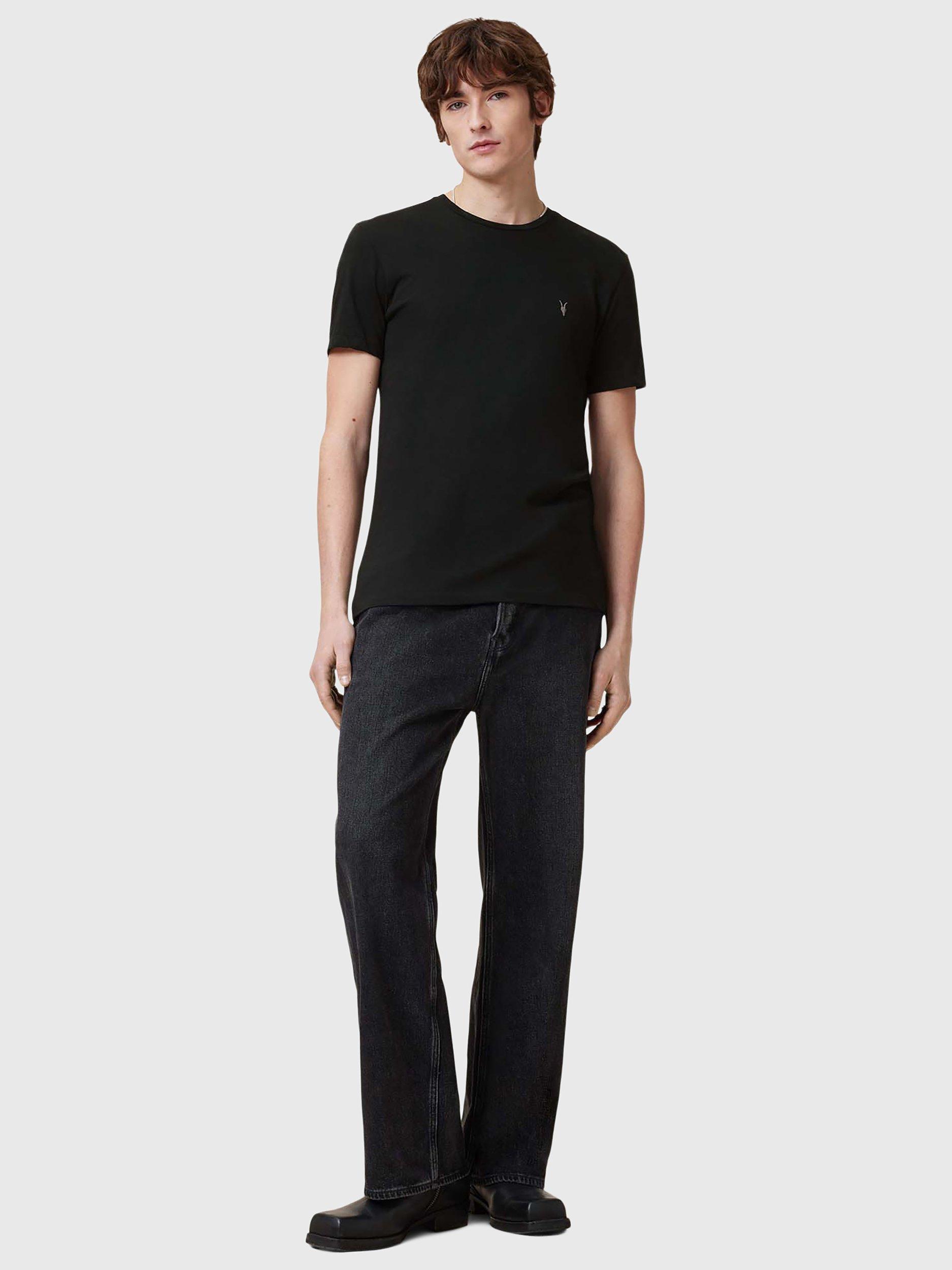 Product image 3 of 7, which shows AllSaints Tonic Organic Cotton Crew T-Shirt, Black, L