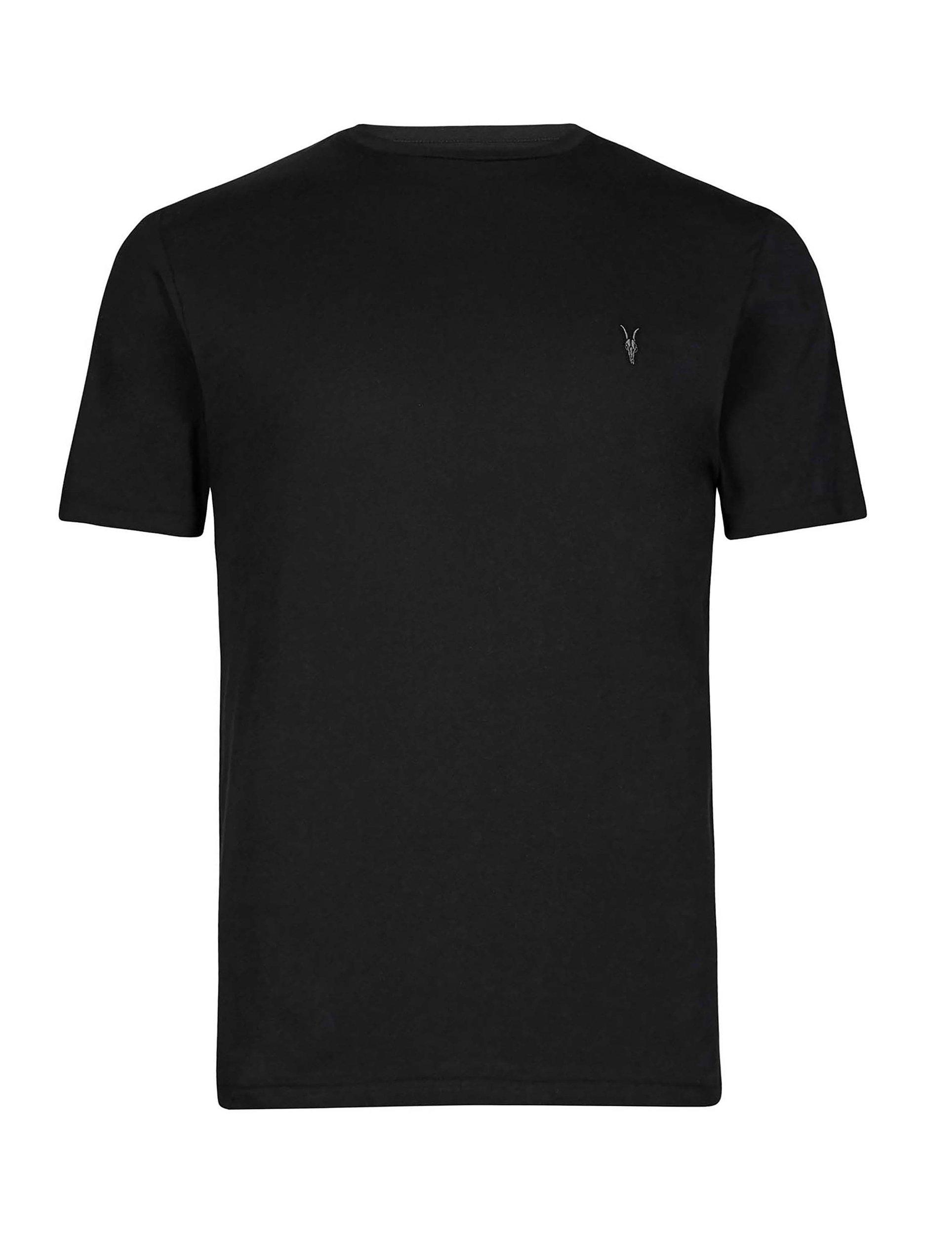 Product image 4 of 7, which shows AllSaints Tonic Organic Cotton Crew T-Shirt, Black, L