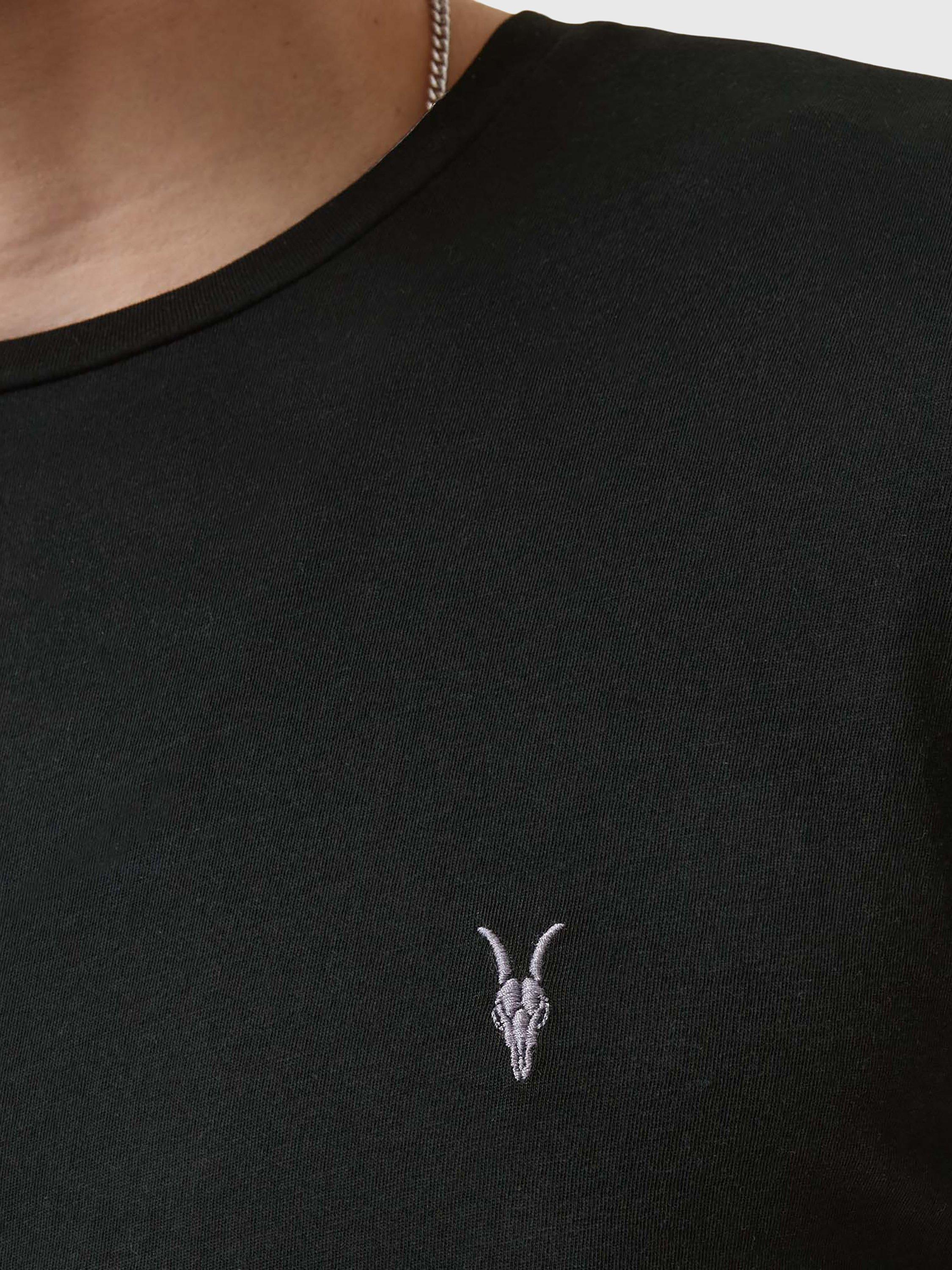 Product image 6 of 7, which shows AllSaints Tonic Organic Cotton Crew T-Shirt, Black, L