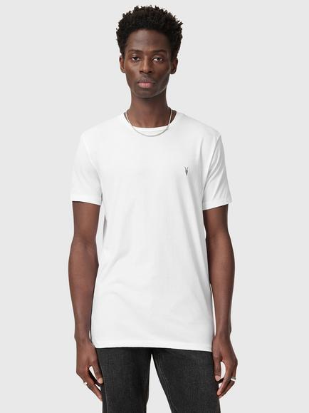 AllSaints Tonic Organic Cotton Crew T-Shirt, White