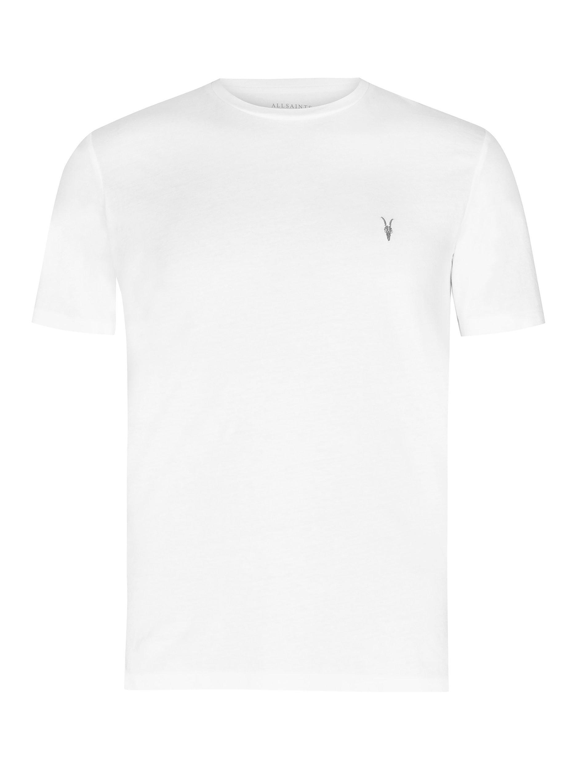 Product image 4 of 6, which shows AllSaints Tonic Organic Cotton Crew T-Shirt, White, XS