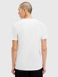 AllSaints Tonic Crew Neck Slim Ramskull T-Shirts, Pack of 3, Black/White/Grey