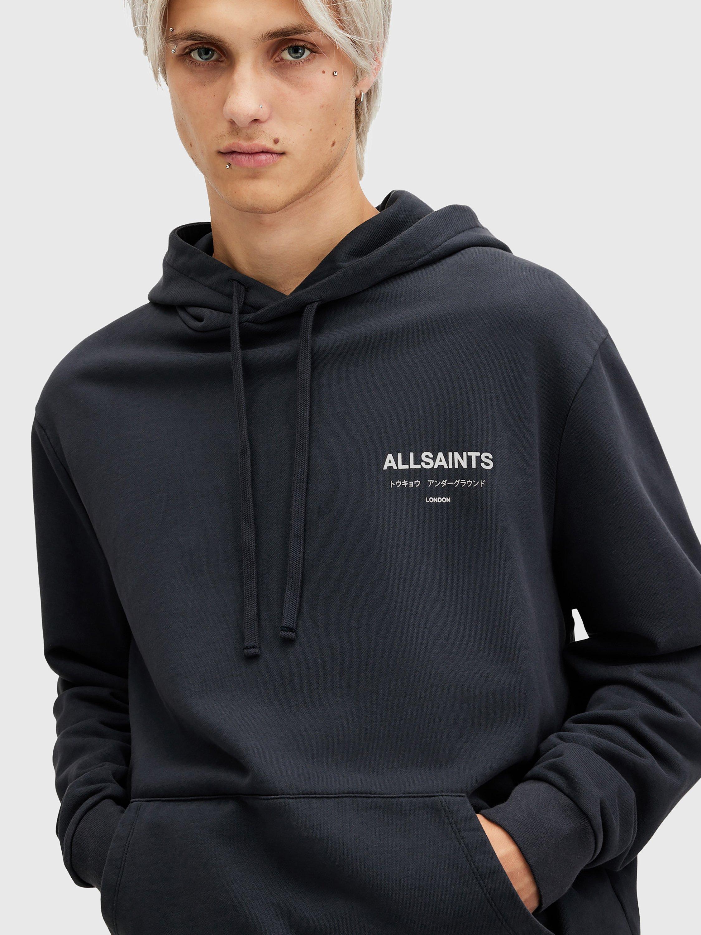 Product image 6 of 7, which shows AllSaints Underground Oth Hoodie, Dark Navy, M