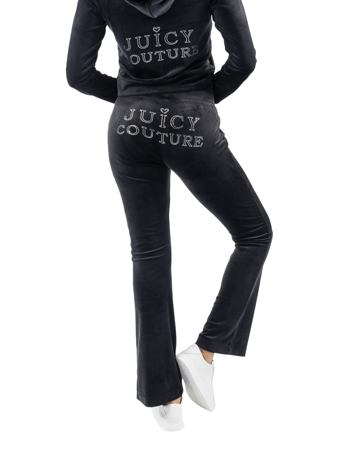 Juicy Couture Regal Lisa Velour Flared Joggers Black