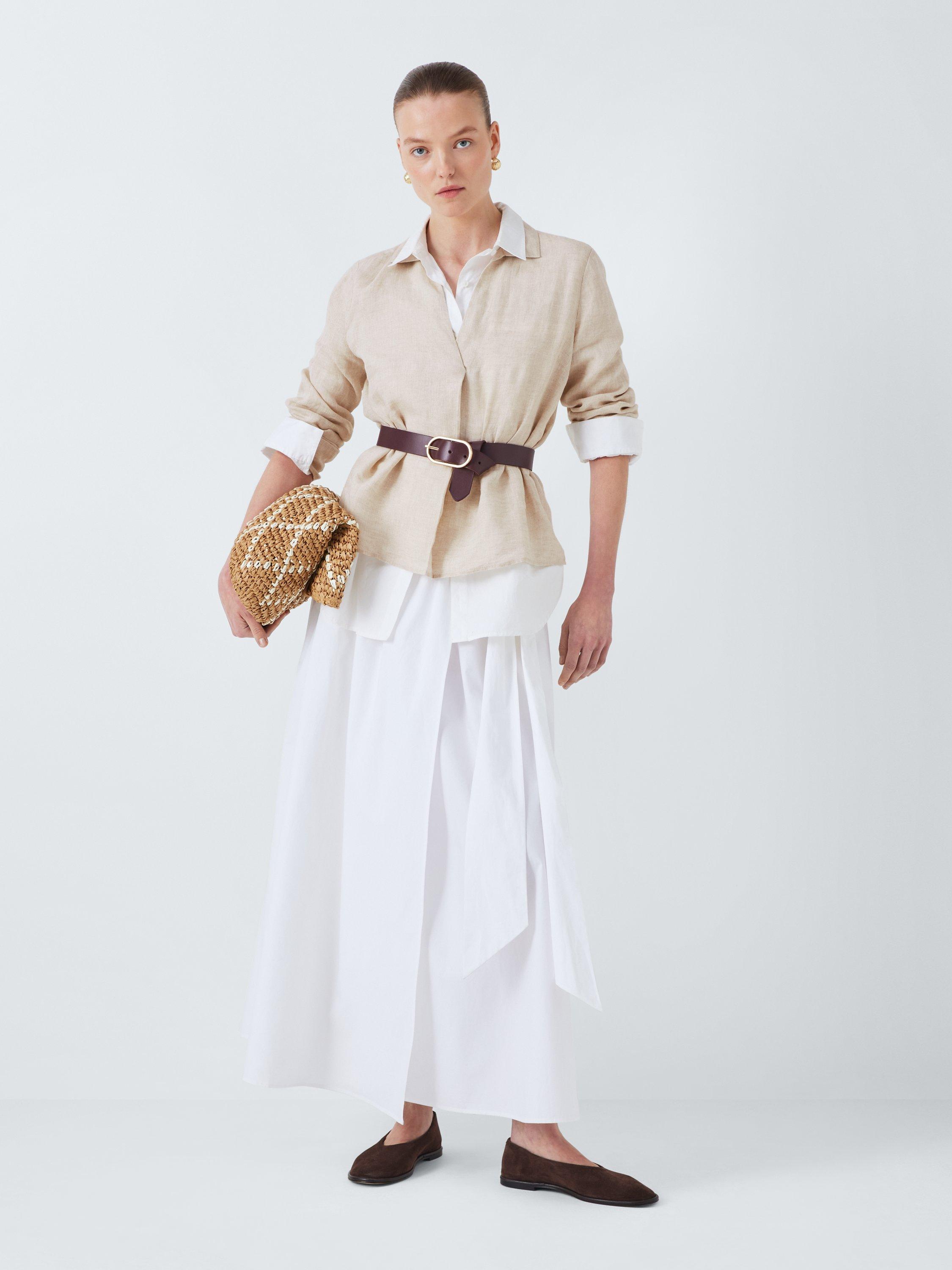 Product image 3 of 6, which shows John Lewis Linen Tunic Shirt, Natural, 8