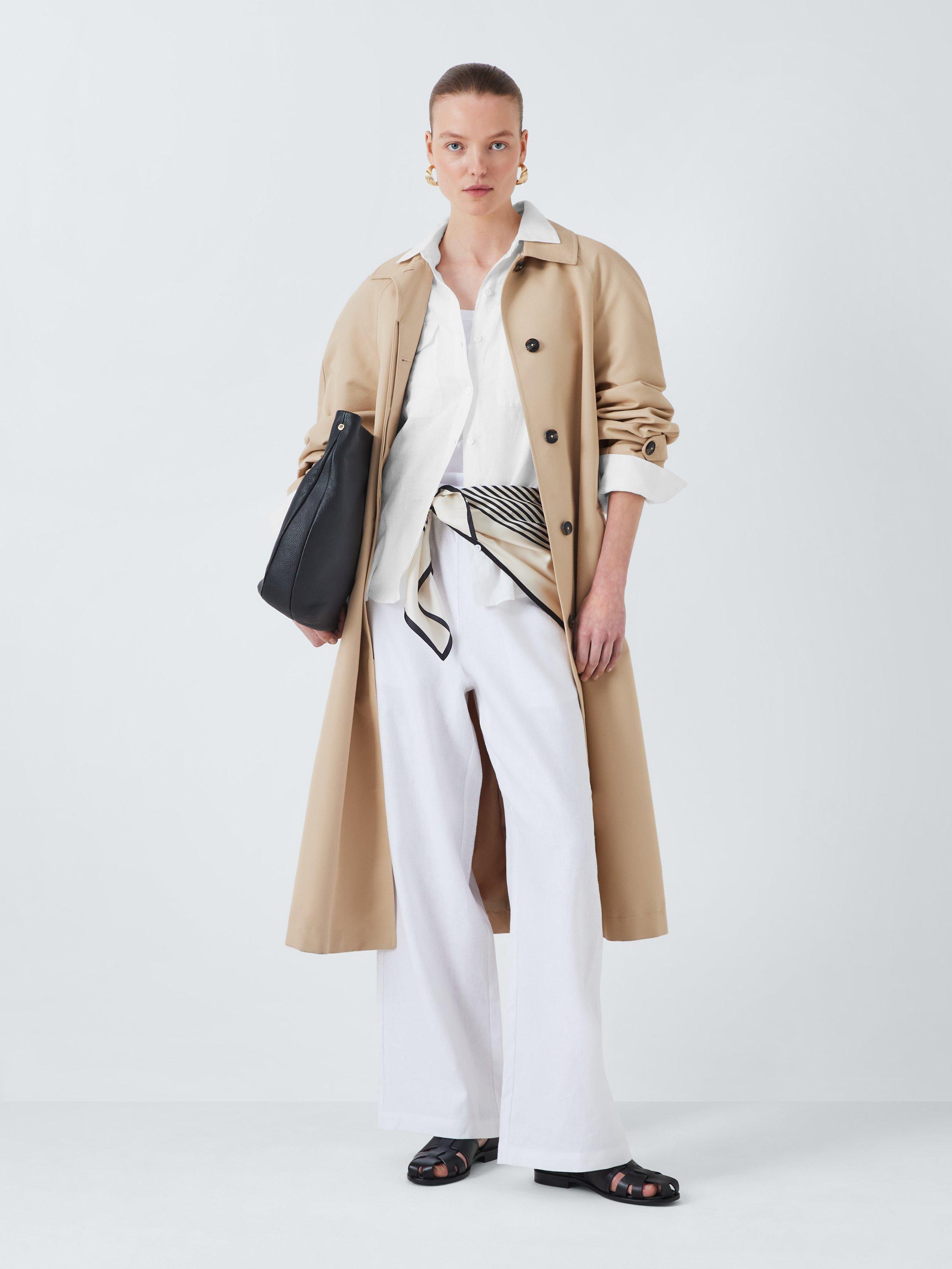 Product image 3 of 6, which shows John Lewis Pocket Detail Linen Shirt, Ecru, 8