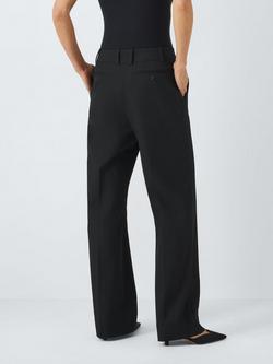 John Lewis Straight Leg Tailored Trousers, Black - view 2, Black