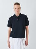 John Lewis Cotton Pique Polo Shirt, Navy