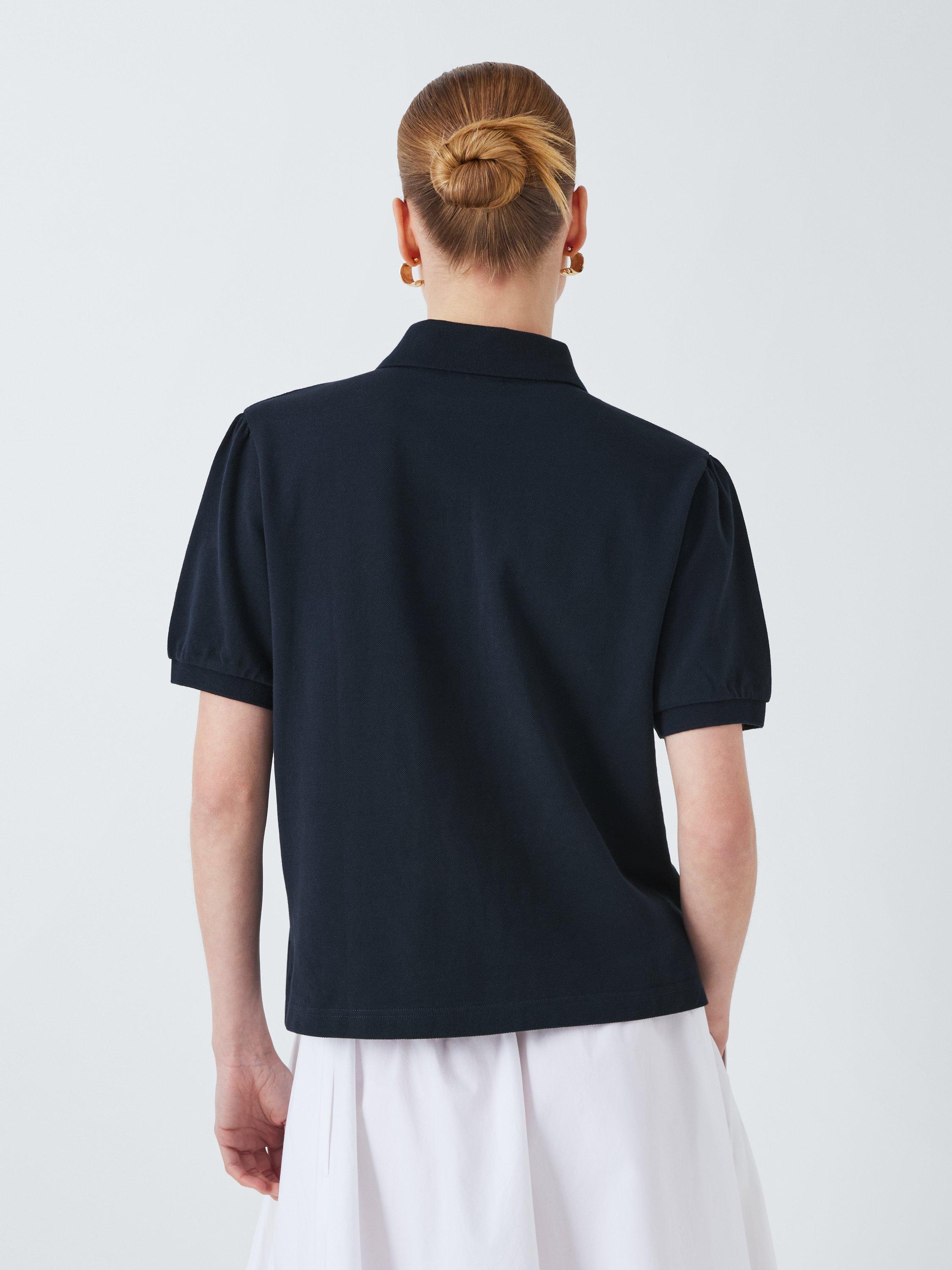 Product image 2 of 6, which shows John Lewis Cotton Pique Polo Shirt, Navy, 10