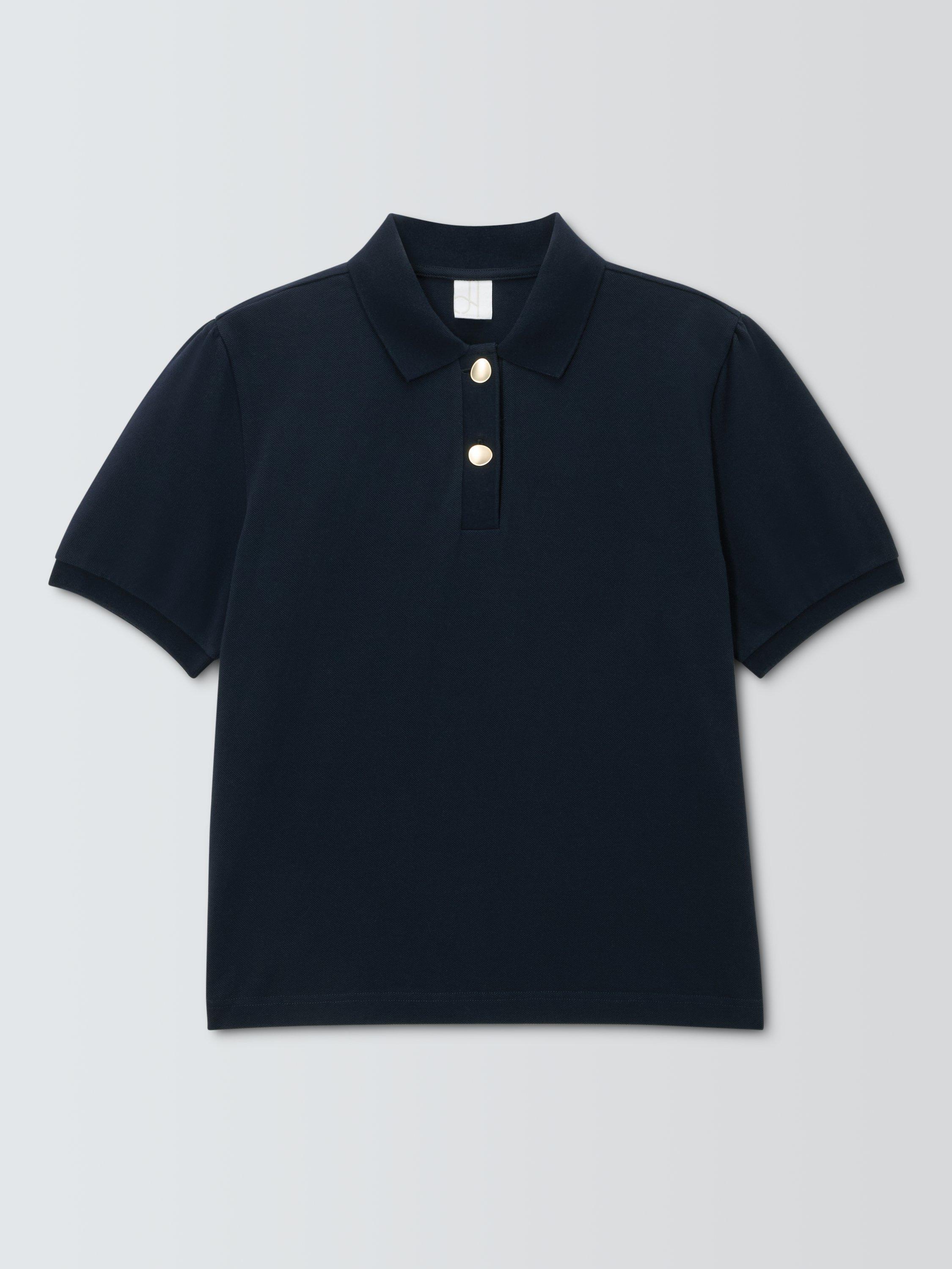 Product image 4 of 6, which shows John Lewis Cotton Pique Polo Shirt, Navy, 10