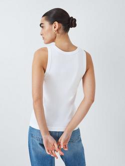 John Lewis Organic Cotton Tank Top - view 2, White