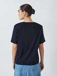 John Lewis Organic Cotton Short Sleeve Crew Neck T-Shirt, Navy