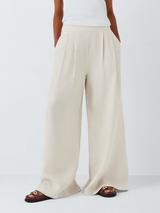 John Lewis Linen Palazzo Trousers, Natural