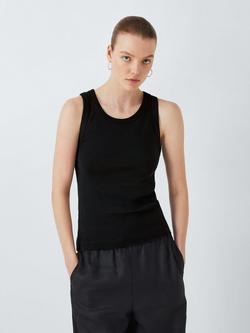 John Lewis Organic Cotton Tank Top, Black