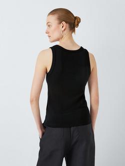 John Lewis Organic Cotton Tank Top - view 2, Black