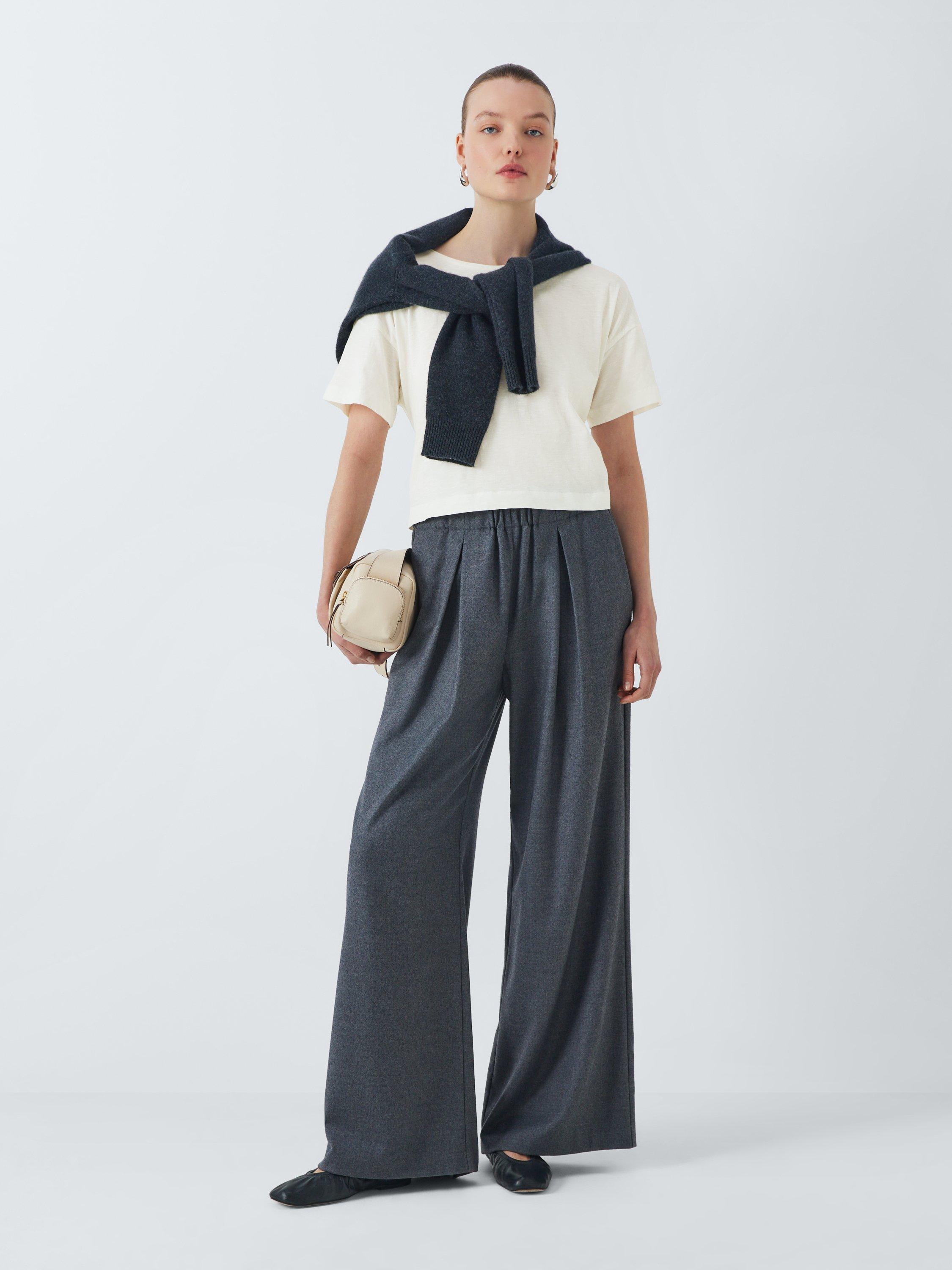 Product image 3 of 6, which shows John Lewis Cotton Slub Short Sleeve T-Shirt, White, 8