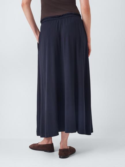 John Lewis Jersey Midi Skirt - view 2, Navy