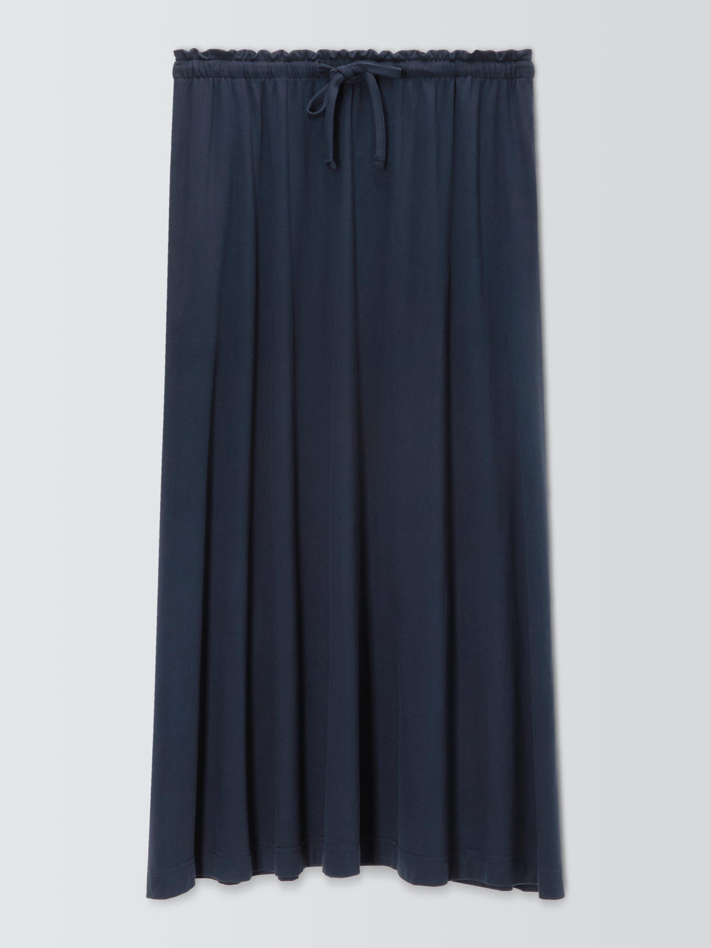 Product image 4 of 6, which shows John Lewis Jersey Midi Skirt, Navy, 8