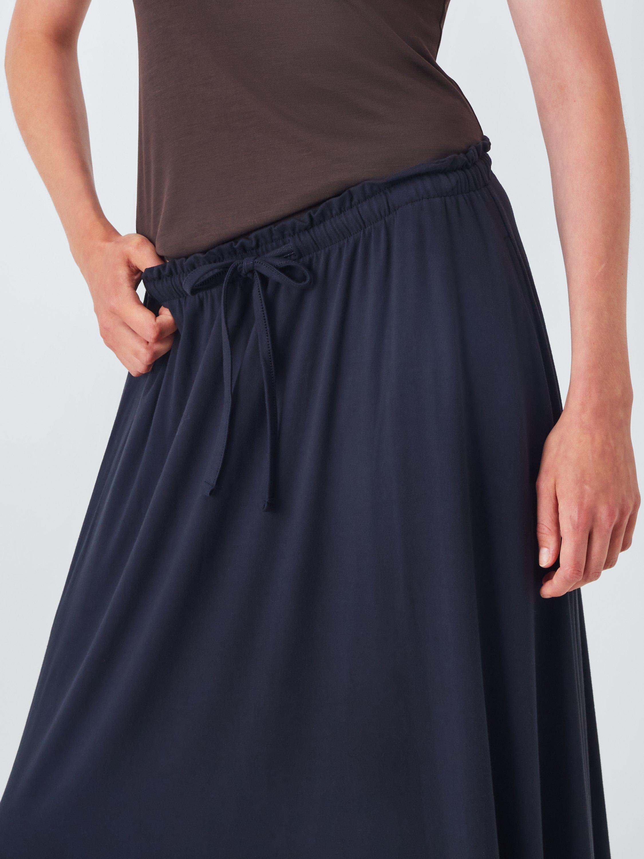 Product image 5 of 6, which shows John Lewis Jersey Midi Skirt, Navy, 8