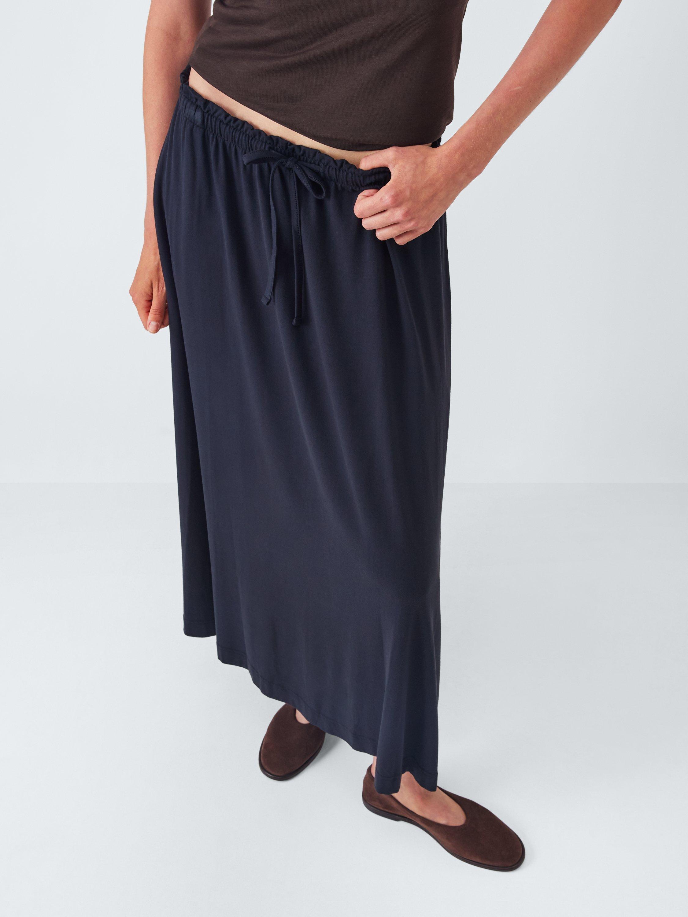 Product image 6 of 6, which shows John Lewis Jersey Midi Skirt, Navy, 8
