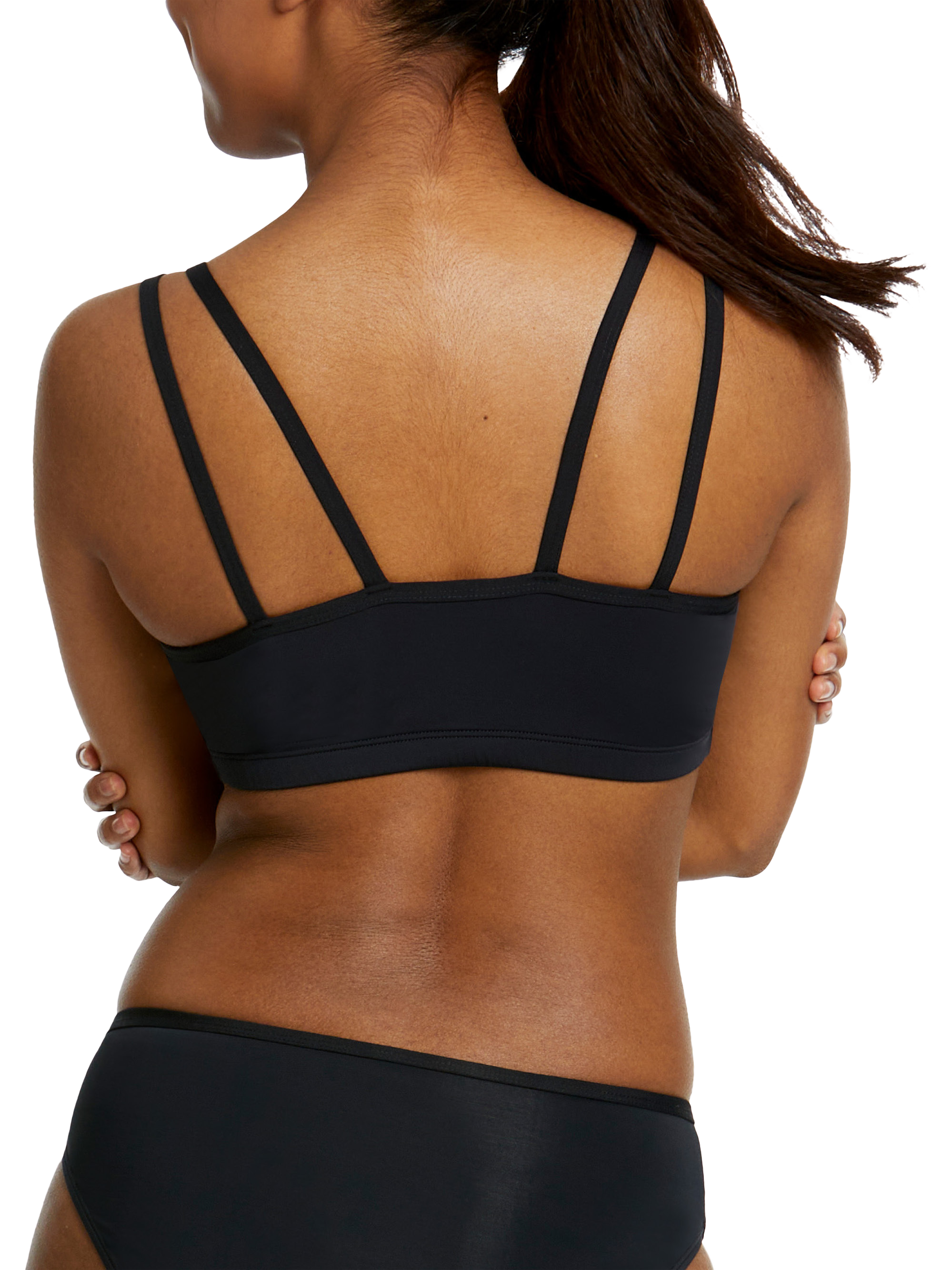 Product image 3 of 3, which shows Love Luna First Period Swim Bikini Top, Black, 10-11 years