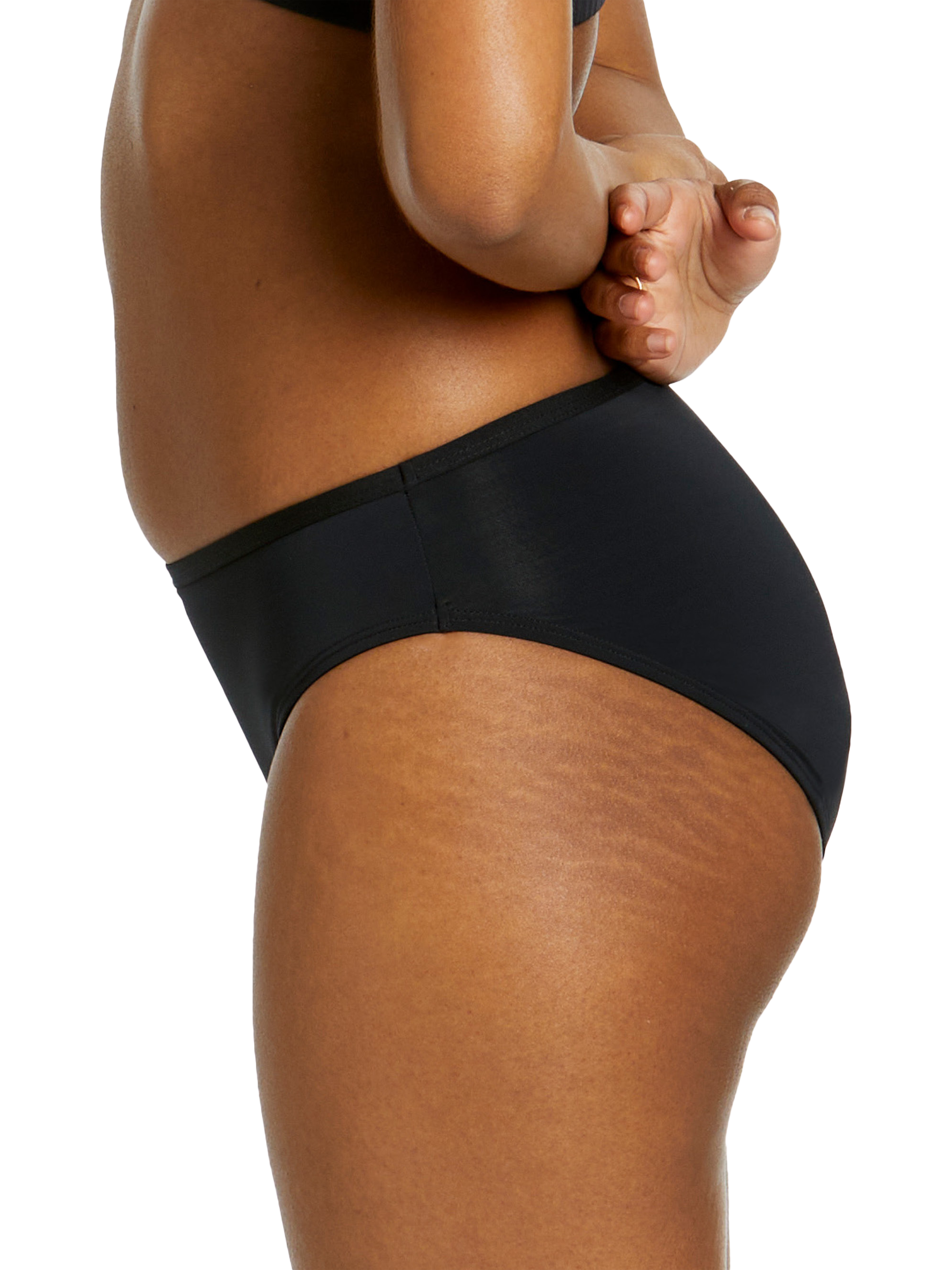 Product image 2 of 3, which shows Love Luna First Period Swim Bikini Bottoms, Black, 10-11 years