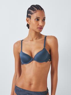 AND/OR Brooke Padded Balcony Bra, Indigo, Indigo