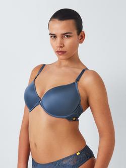 AND/OR Brooke Padded Balcony Bra, Indigo - view 2, Indigo