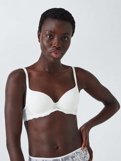 John Lewis Olivia Lace Sides T-Shirt Bra, Ivory - view 2, Ivory
