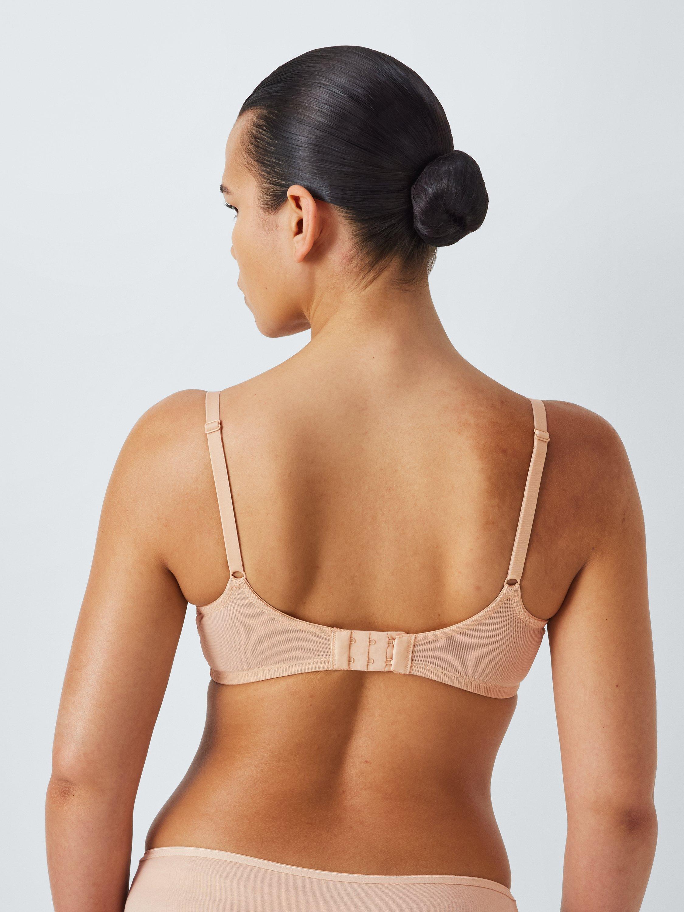 Product image 3 of 10, which shows John Lewis Olivia Lace Plunge Bra, Almond, 30B