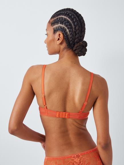 AND/OR Wren Lace Underwired Plunge Bra, B-F Cup Sizes - view 2, Tomato