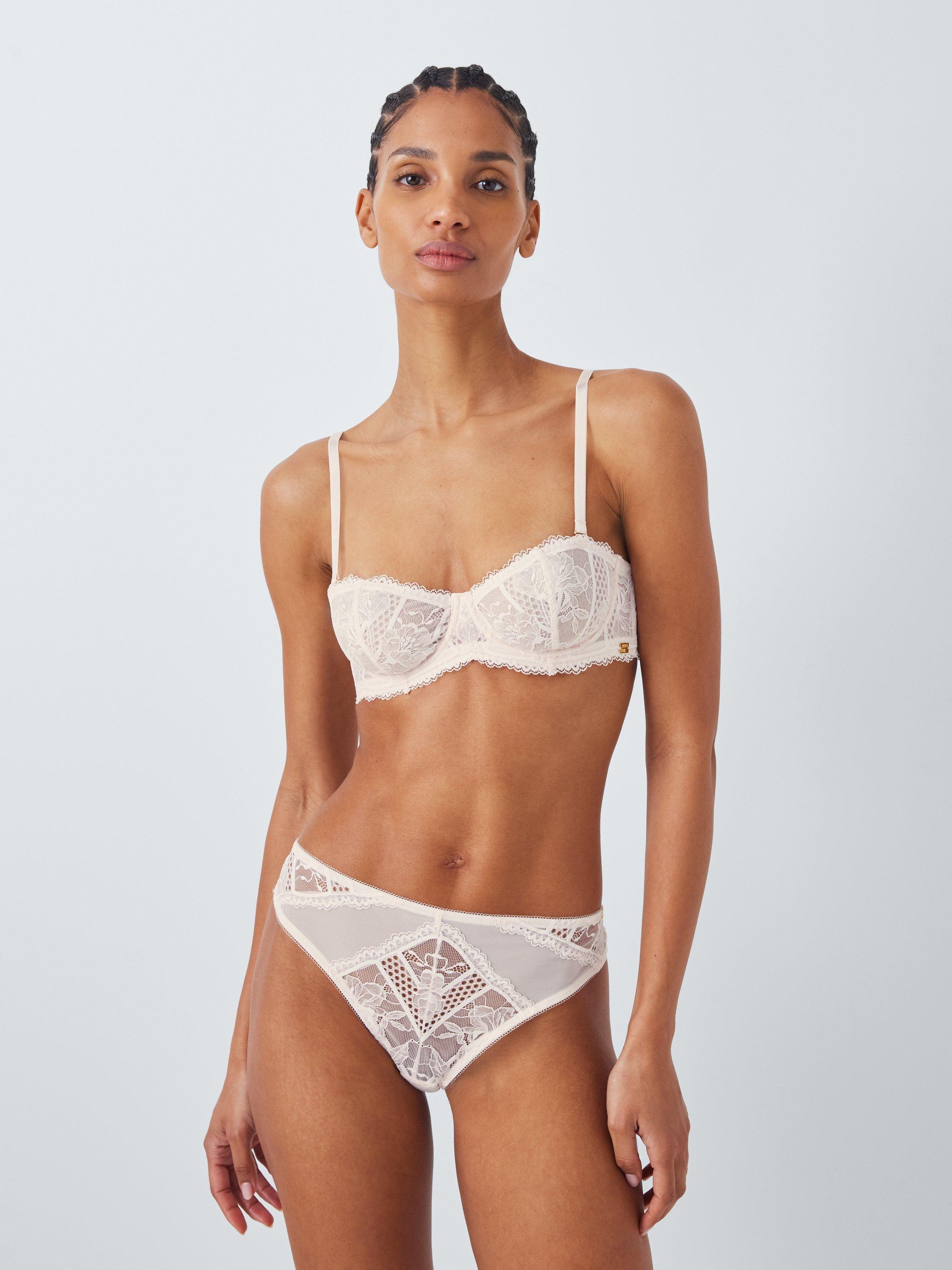 Product image 3 of 7, which shows AND/OR Jodie Strapless Balconette Bra, Light Pink, 30B