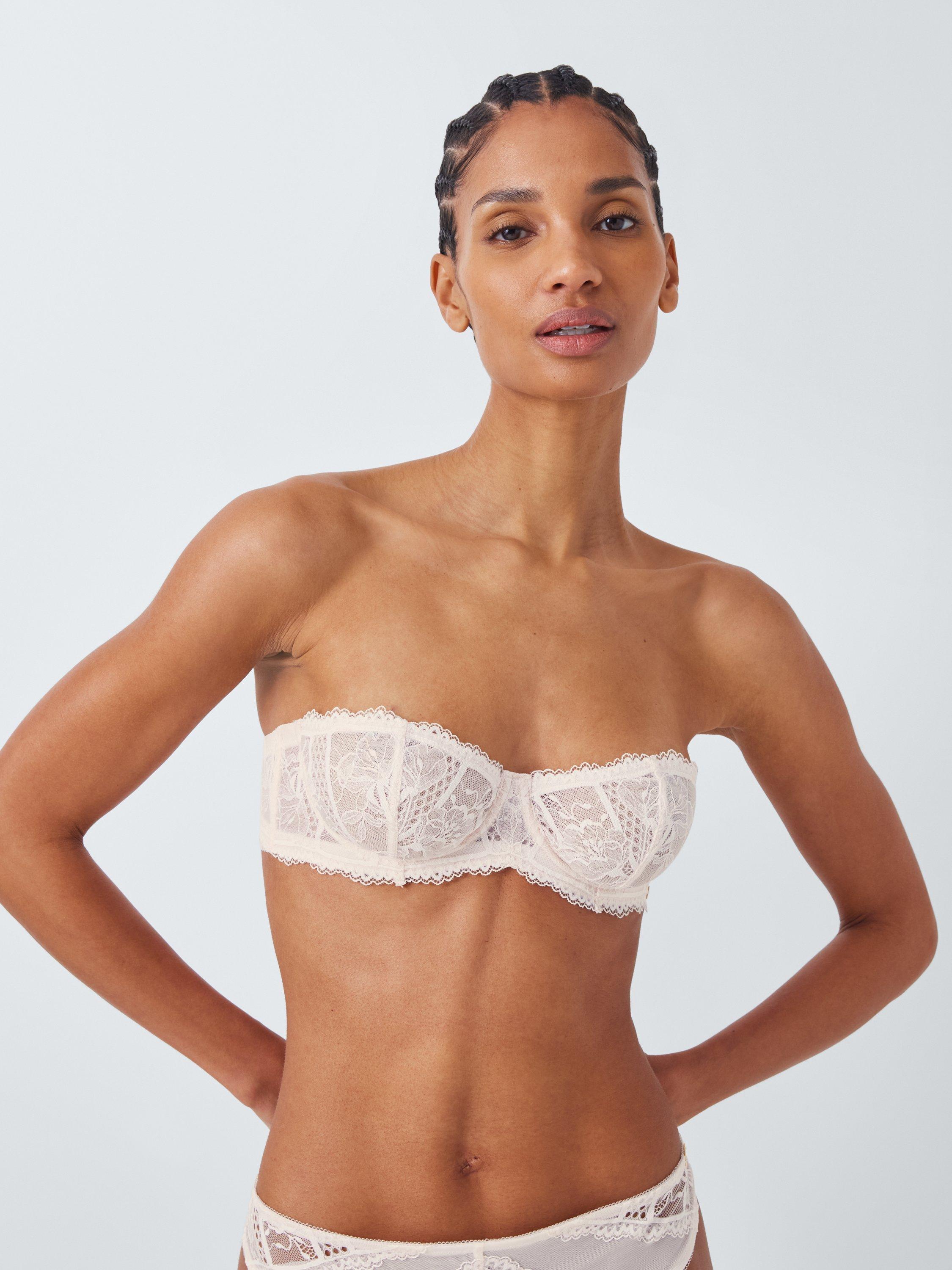 Product image 1 of 7, which shows AND/OR Jodie Strapless Balconette Bra, Light Pink, 30B