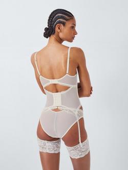 AND/OR Andrea Floral Lace Basque, White - view 2, White