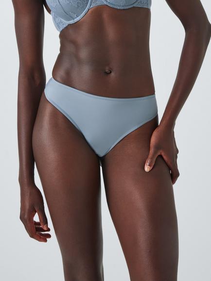 John Lewis Olivia Lace Bikini Knickers, Blue, Blue