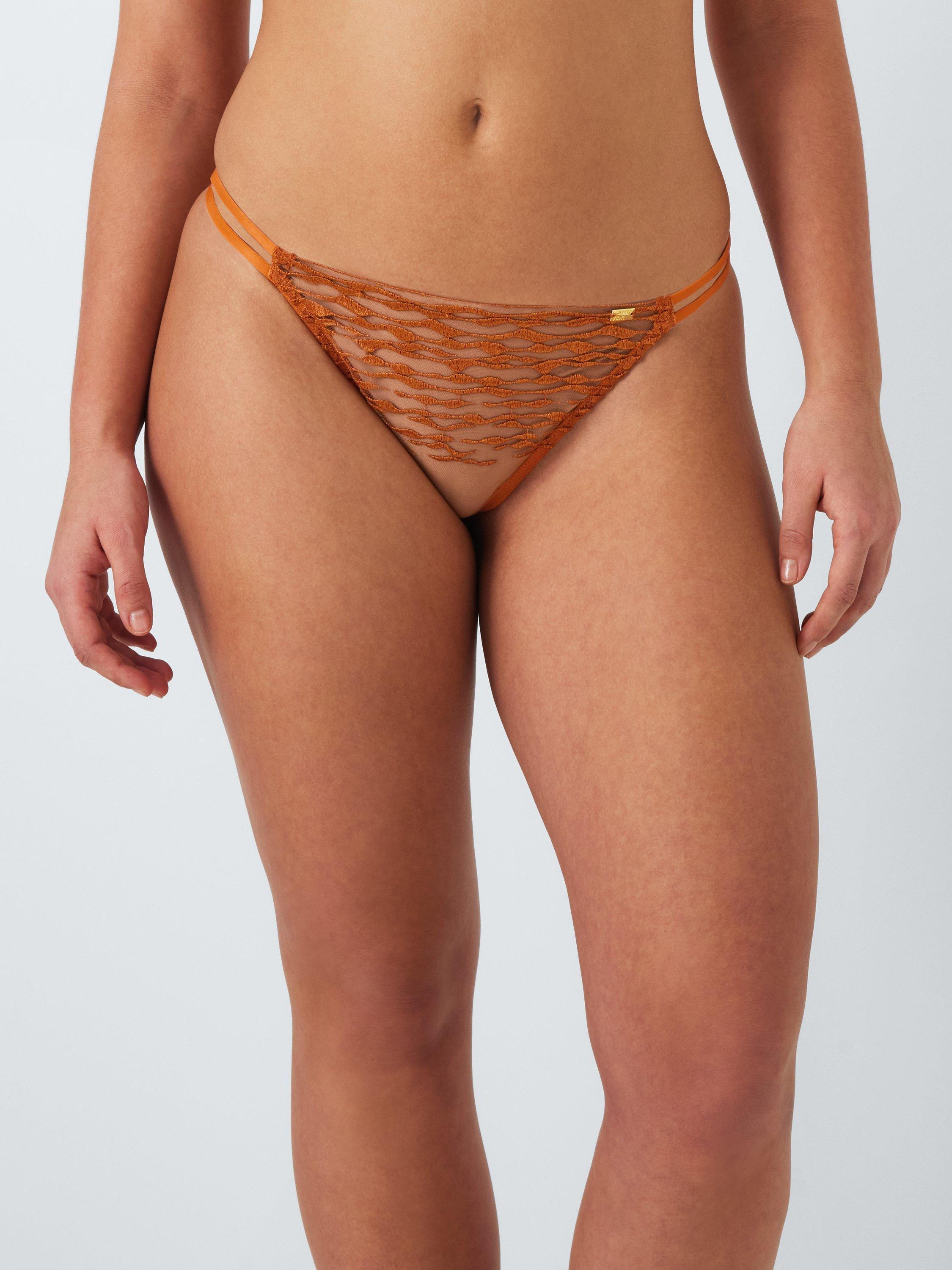 Product image 2 of 11, which shows AND/OR Lulu Lace Thong, Terracotta, 8