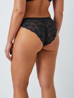 John Lewis Giselle Lace Knickers - view 2, Ink Navy